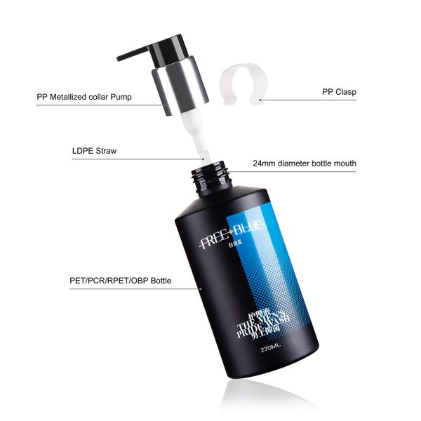 9 amostra grátis das garrafas 270ML da onça Matte Finish Empty Plastic Pump