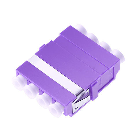 Lightweight Fiber Optic Adapter , LC Quad Adapter Low Insertion Loss