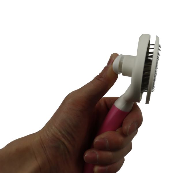 Fine Needle Antibacterial Pet Comb Brush Self Cleaning Slicker Brush For Cats Dogs Hair 171g