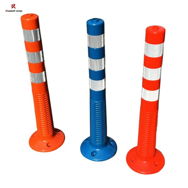 750mm Flexible Safety Post Delineator Road Safety PU Traffic Bollard Traffic Warning Products