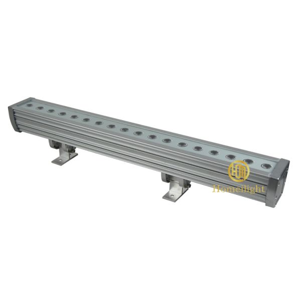 1- DMX512 Control Aluminum Alloy IP65 3W 18pcs Outdoor Wall Mounted Colorful Light LED Wall Washer Bar