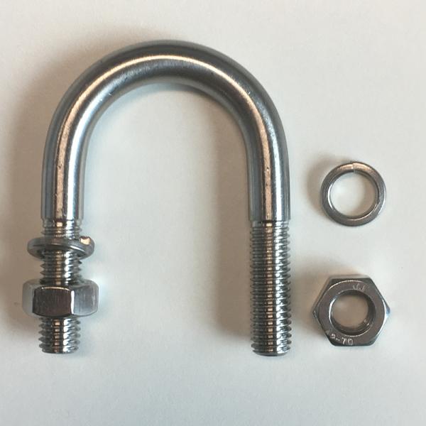Automotive / Retail Metric 75mm M12 U Bolt , Zinc Plated U Bolts