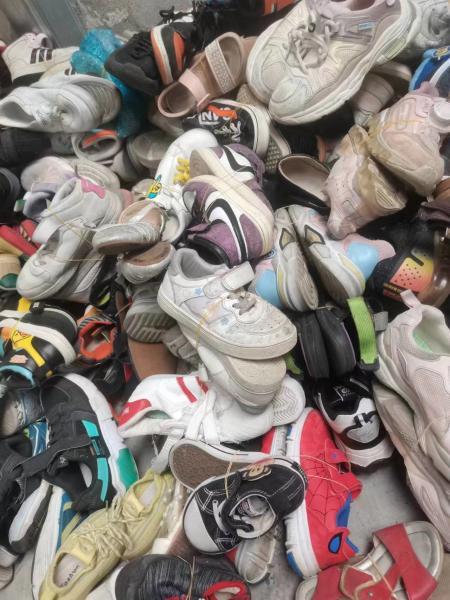 Flat Heel Used Kids Shoes Second Hand Leather Shoes Mixed Brand