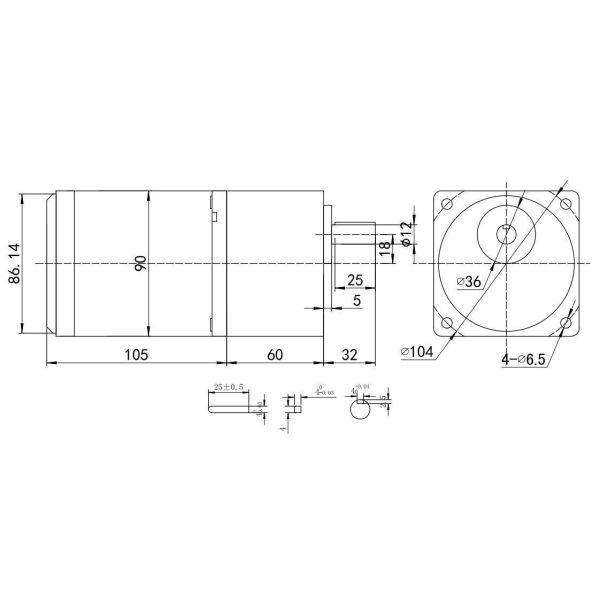 Gearbox Type Eccentric Shaft Gear 40W 90mm 220V Spur Gear AC Brushed Motor for Wall Drill