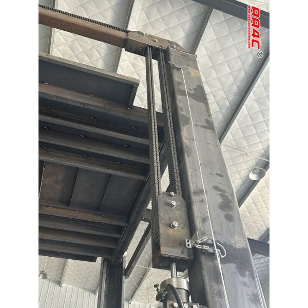 Oil cylinder +Chain 4 post parking lift for 3 cars parking on one decker 6T 3750mm high