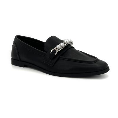 Loafers clássicos femininos dedos redondos deslizante tipo fechamento confortável