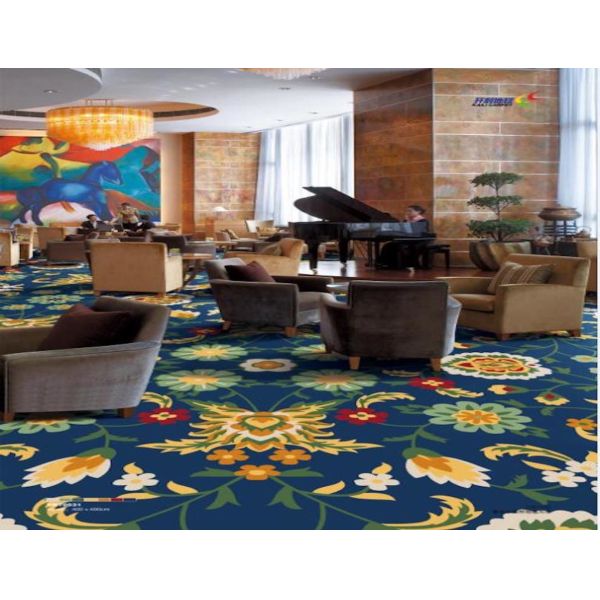 Polyester printed carpet cut pile 5-10mm width 4M