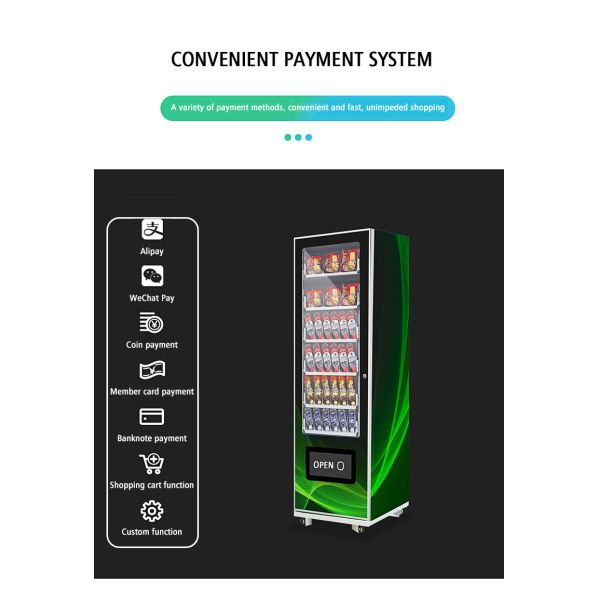 Touch screen automatic snack vending machine drinks in China