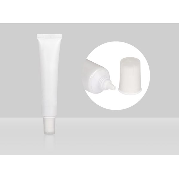 Custom Empty Plastic Cosmetic Squeeze Tube D22mm 10-30ml Eye Cream Liquid Foundation Tube With Nozzle