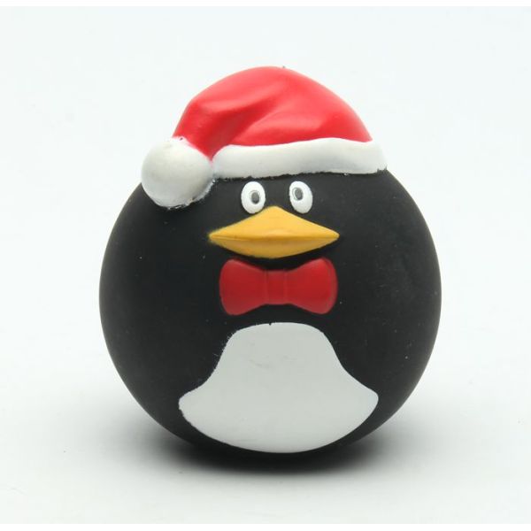 Cute Vinyl Penguin Squeaky Dog Toy Environmental Friendly ODM Service