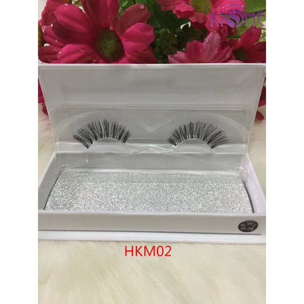 Commercial Human Hair Lashes Dramatic Soft  Human Hair Eyelash Strips