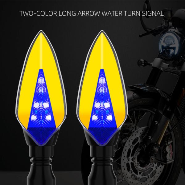 Lâmpadas de direção de motocicleta à prova d'água de voltagem universal de 12 V LED Indicador de sinal de virada