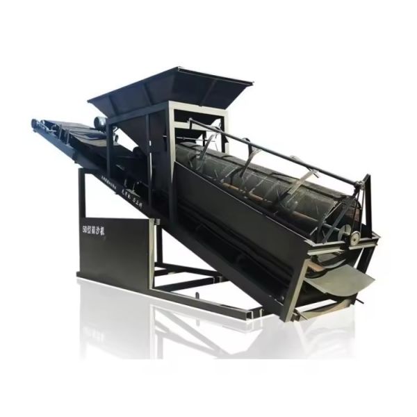380V Mobile Screening Plant External Fed Drum Screen Vibrating Sand Screening Machine