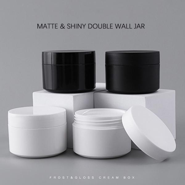 Silk Screen Printing Plastic Containers Incorporating Sturdy PP Collar Material Great for Makeup Packaging Needs like cream hair clay and hair wax