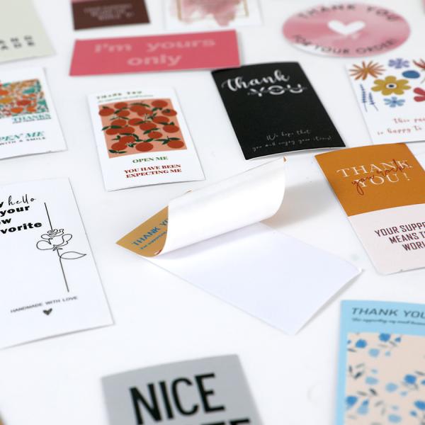 Thank You Self Adhesive Sticker Package Mailer Box Seal Label Sticker Custom Printing