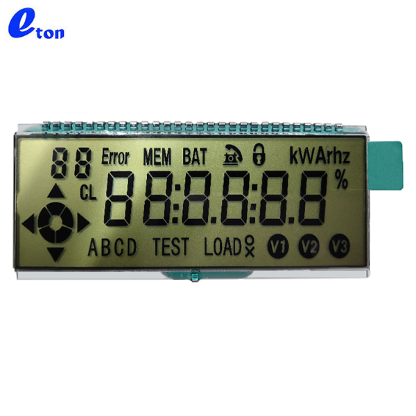 Custom Manufacturer Lcd Display Green 7 Segment 6 Digits Meter Lcd Display Screen