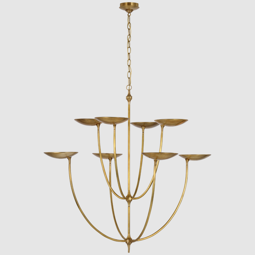 Modern Brass Body Adjustable Height Pendant Light with 3500K Warm White LED for Kitchen Island or Home Office