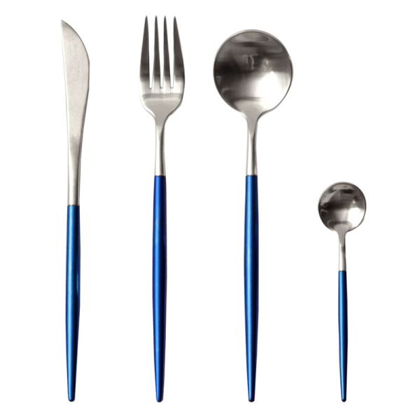 High Quality  NEWTO Stainless Steel Cutlery NC099 Blue Handle Kitchen Household Tableware