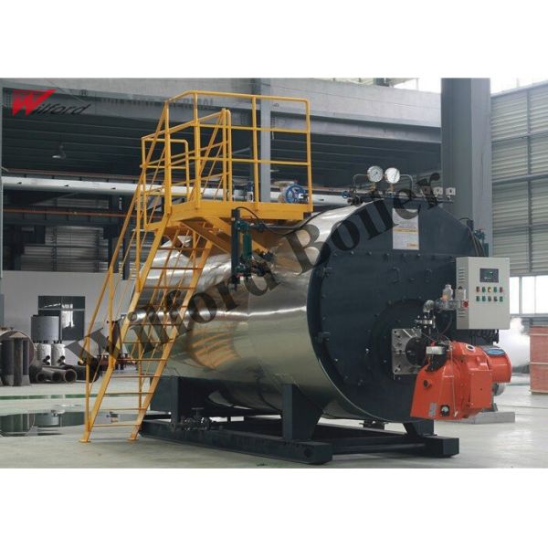 Corrugated WNS 193℃ 20T Oil Fired Steam Boiler
