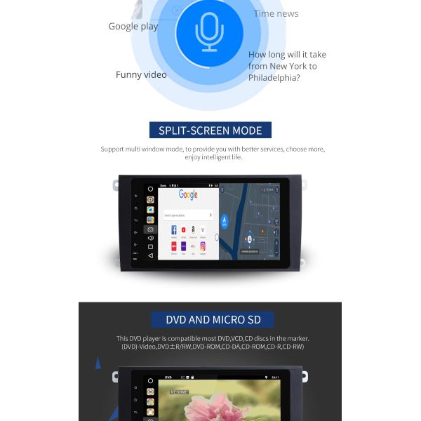 Android 8.1 Mercedes Benz DVD Player Equipped Google Navitel Igo Maps
