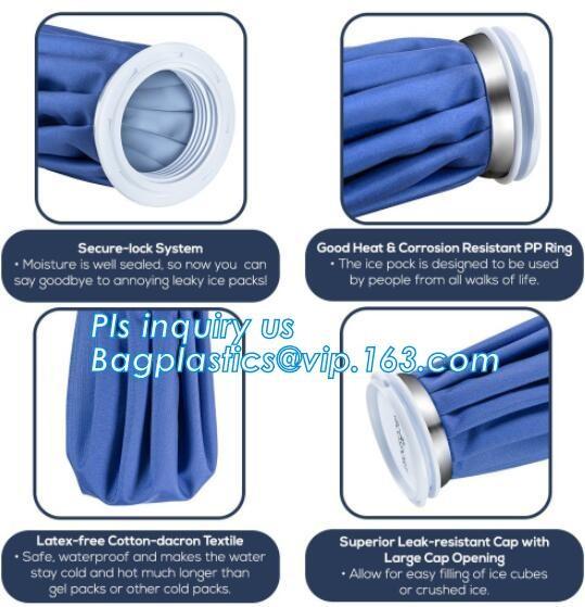 Sports Medicine Ice Bags, Flexible Ice Pack, Easy Seal Ice Cube Bags, Cool Bags & Ice Packs, First Aid Ice Pack, bagease