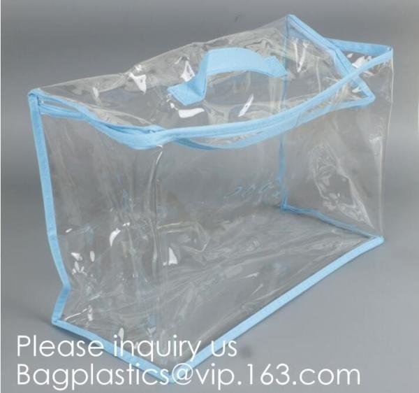 Clothes Storage Bag Organizer with Reinforced Handle,Vinyl Storage Bag for Comforter, Blanket, Bedding, Duvet, Extra Lar