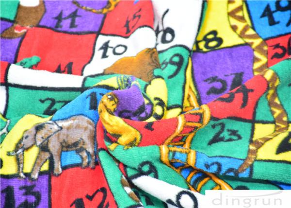 Reactive Large Snakes And Ladders Game Beach Towel Printing 400gsm