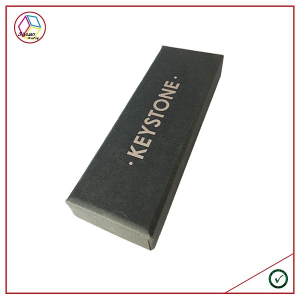 Gold Foil Black Flip Cosmetic Packaging Box With EVA Insert