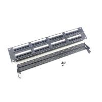Panneaux de patch Ethernet pré-terminés Noir 110/Krone IDC avec écran sécurisé de gestion des câbles