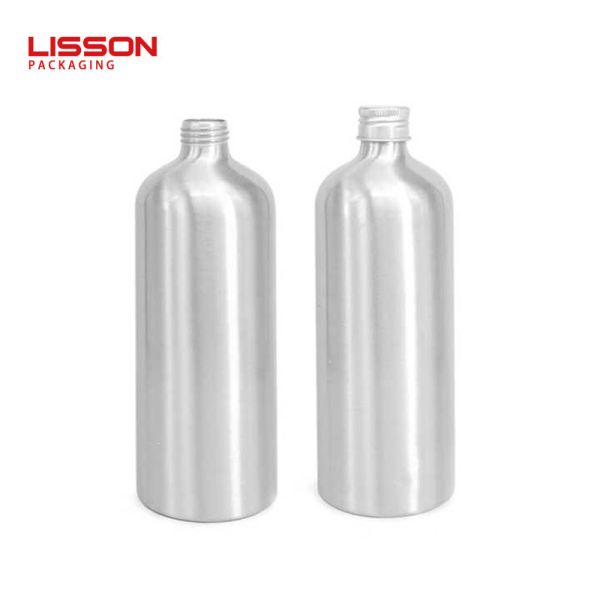 Бутылка с водой спорт сливк стороны алюминиевая косметическая упаковывая с насосом 150ml