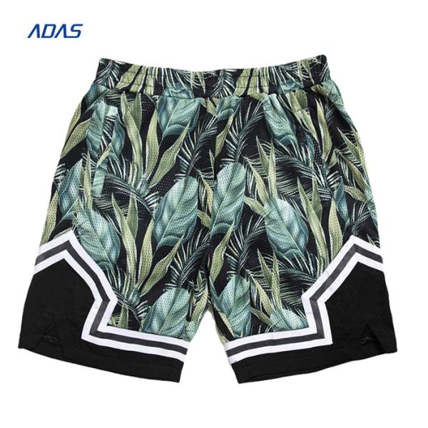Custom Tie Dyed Sublimation Jersey Short Basketball Rugby With Drawstring