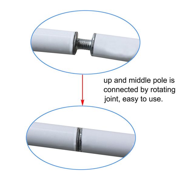 6ft Polyester Cloth Fabric Outdoor Patio Umbrella 3 Sections Steel Pole