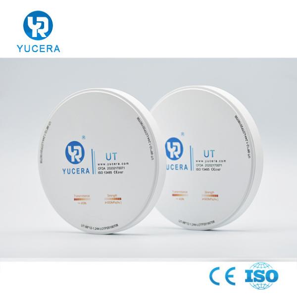 Bloco dental alto da zircônia do transmitância 49% 18mm UT para o folheado