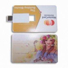 Memoria USB delgada práctica barata AT-045B de la tarjeta de crédito