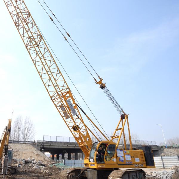 Large Hydraulic Crawler Crane Equipment Handling 1.5km/H  Travel Speed