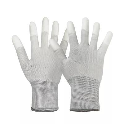 13 Gauge Carbon Fiber Esd Hand Gloves Anti - Static PU Top Fit Coated Finger ESD Gloves