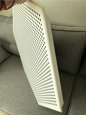 Perforated Plain Hexagonal Sound Absorption Ceiling Panels Pre Painted