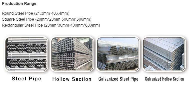 Труба горячекатаного Gi квадратная стальная, украшанная блестками гальванизированная прямоугольная трубка