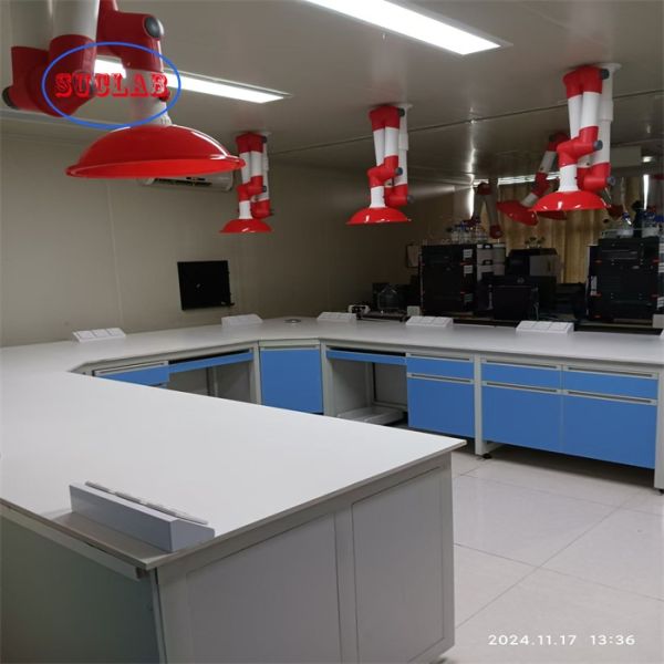Wood Chemical Laboratory Work Benches Price with DTC105 DEG Hinges and Wood Material