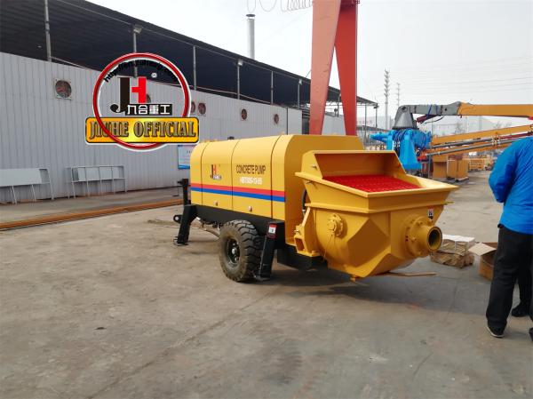 HBT50 Mobile Electric Concrete Stationary Pumps Hydraulic Pump Solenoid Group Tow Behind Pump Trailer Concrete Pump
