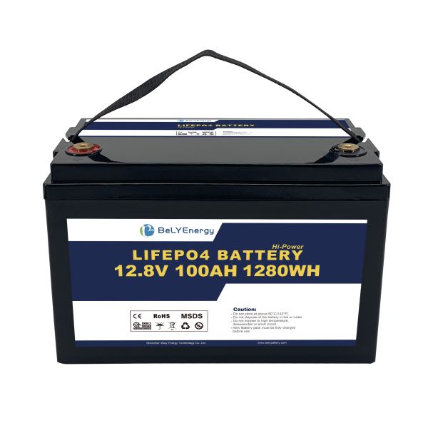 LiFePo4 Battery 12V 100AH Capacity Smart BMS and Easy Replacement