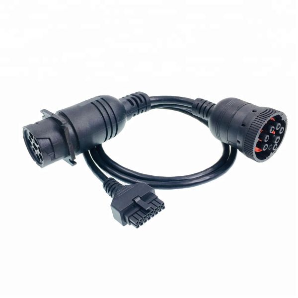 12V Charging Fits Volvo Truck 8 pin -16pin OBD OBD2 CAN BUS Diagnostic Connector Adapter Cable for Accurate Diagnosis