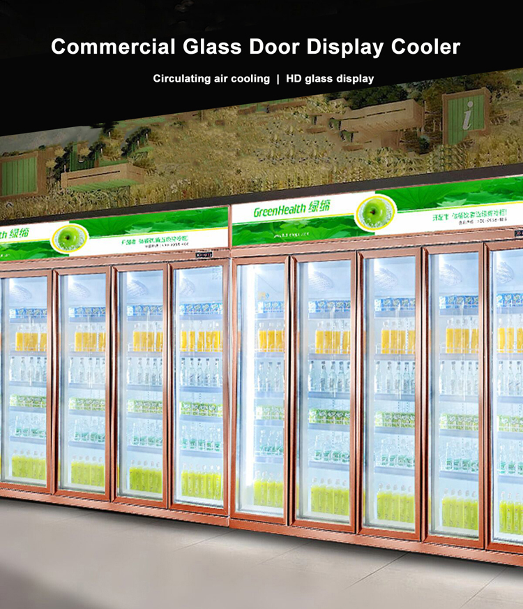 1000L Stand Back Bar Cooler Вертикальный дисплей холодильник Регулируемая полка для пива