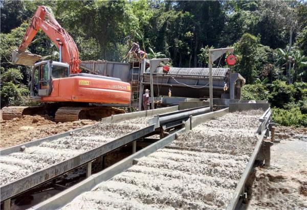 400m3/H, 95Kw poder, comprimento de 9m, móvel de aço, giratório, tela do Trommel da lavagem do ouro