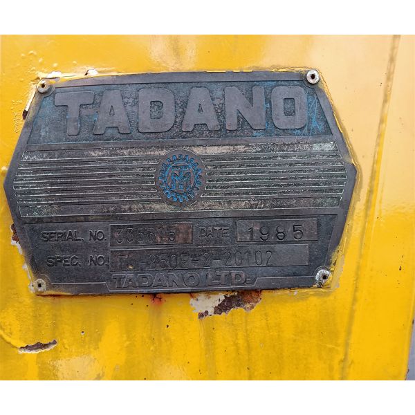 2019 Year Used Truck Crane TL250 Equipped with Parker Hydraulic Valve
