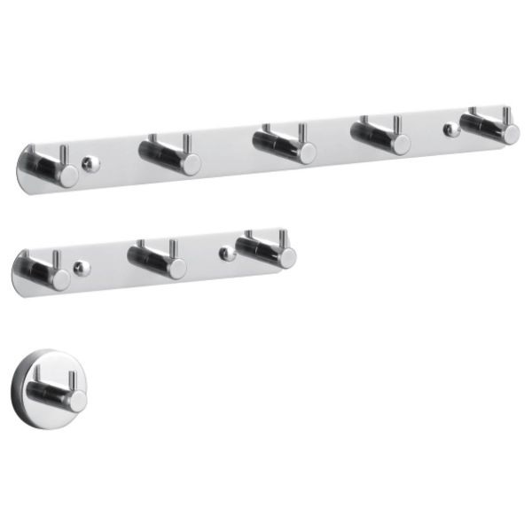 Durable Stainless Steel Towel Hook , Coat Hook Rail Wall Mounted For Foyer