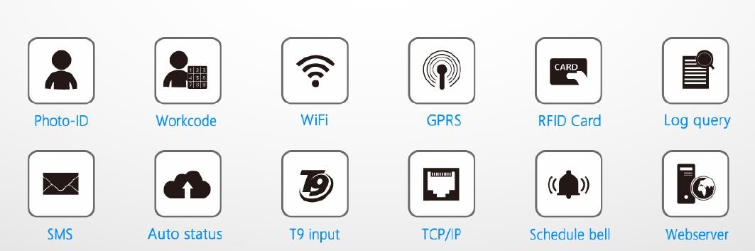 Система посещаемости времени отпечатка пальцев работника мультимедиа WIFI биометрическая с читателем карты