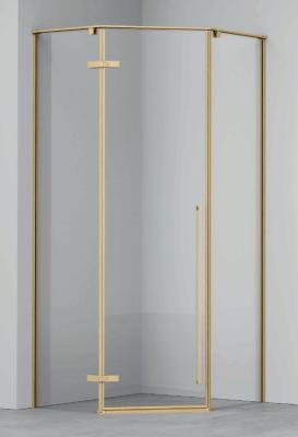 Aço inoxidável, chuveiro em forma de diamante, porta de dobradiça, casa de banho.