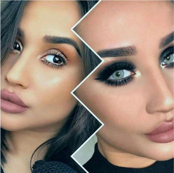 Hidrocor Quartz Prescription Colored Contact Lenses Brown Colored Lady