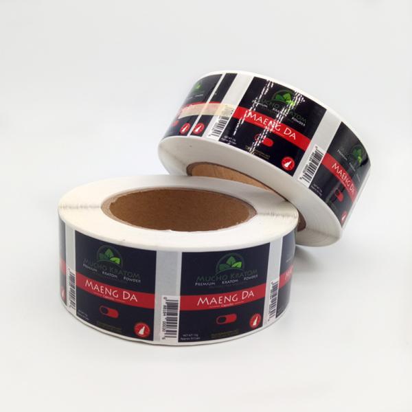 La coutume de bouteille a imprimé le temps noir flexographique de labels d'autocollant résistant